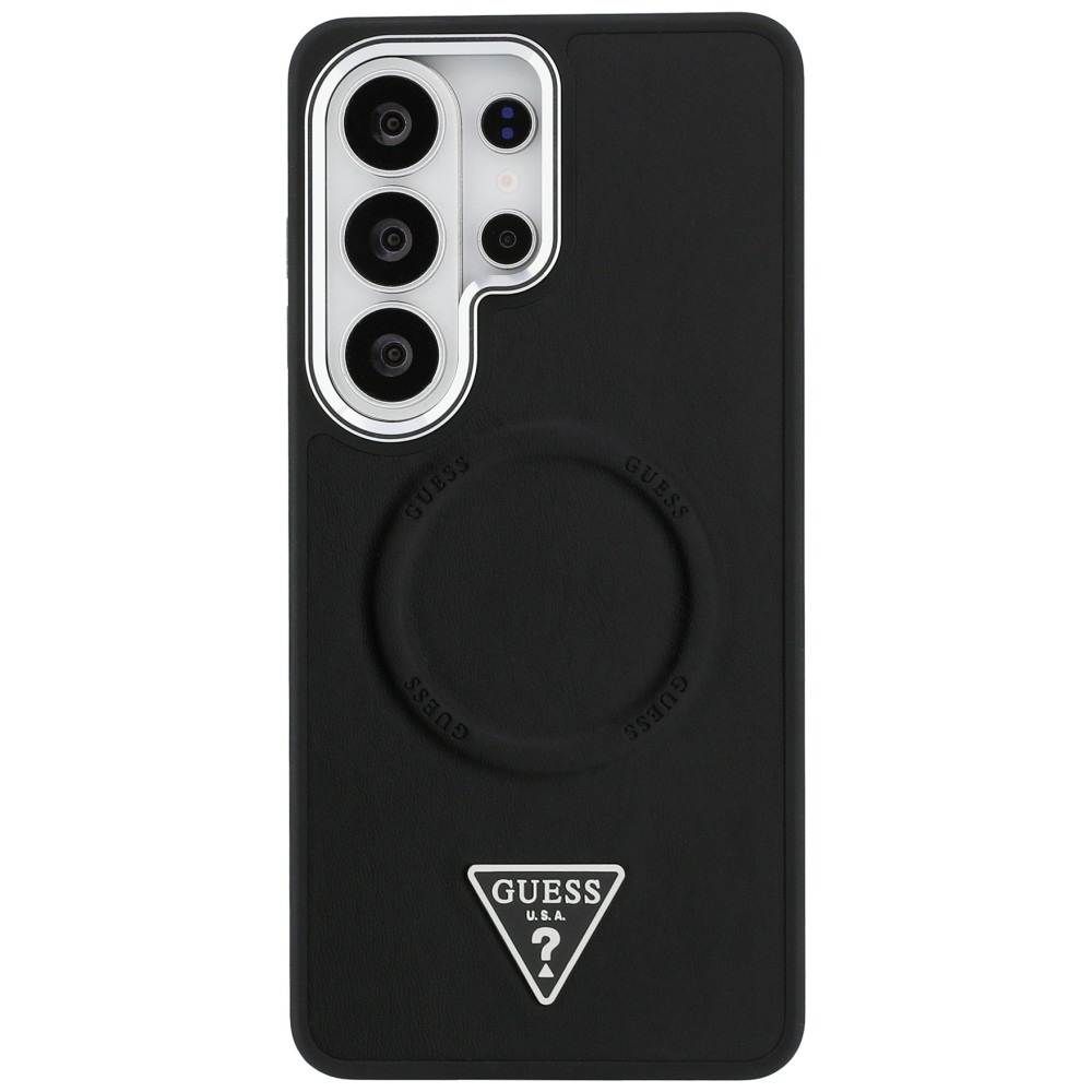 Guess Kohokuvioitu rengas Kolmio Logo MagSafe Kotelo Samsung Galaxy S26 Ultra - musta - musta