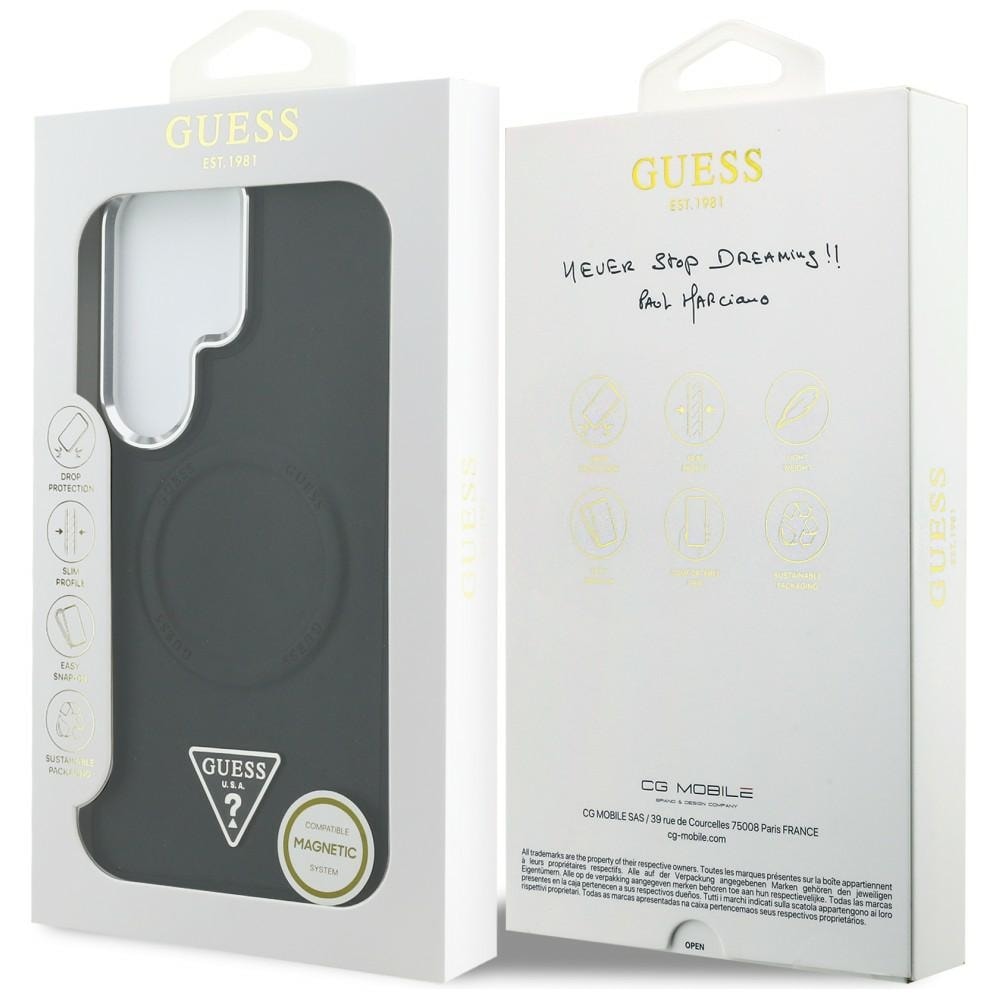 Guess Kohokuvioitu rengas Kolmio Logo MagSafe Kotelo Samsung Galaxy S26 Ultra - musta - musta