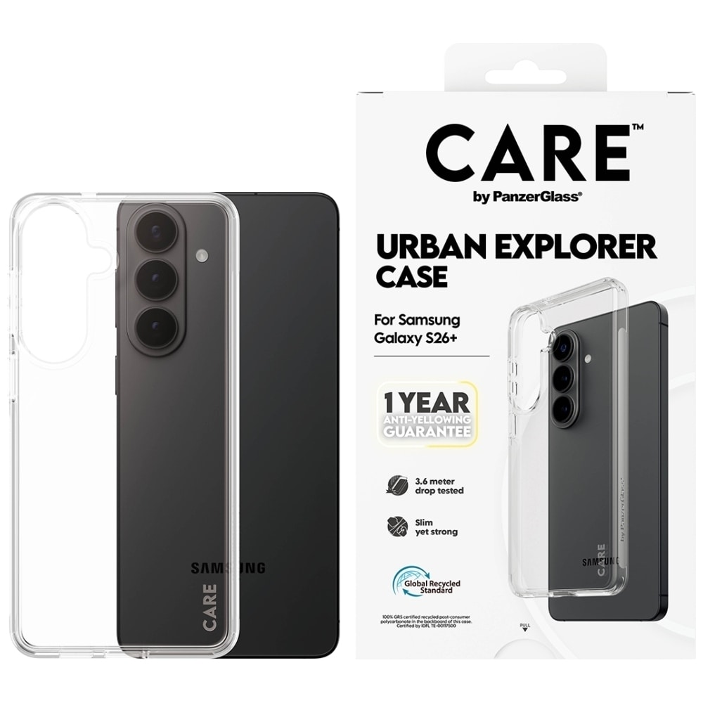 CARE by PanzerGlass Urban Explorer läpinäkyvä kotelo Samsung Galaxy S26+ - läpinäkyvä - läpinäkyvä