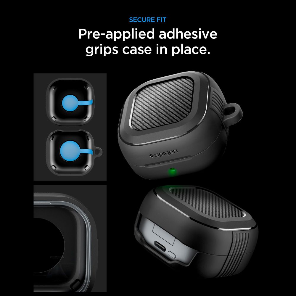 Spigen Kestävä panssarikotelo Samsung Galaxy Buds 4 / 4 Pro - mattamusta