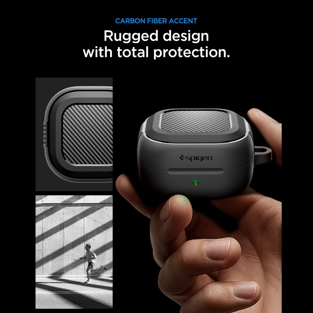 Spigen Kestävä panssarikotelo Samsung Galaxy Buds 4 / 4 Pro - mattamusta