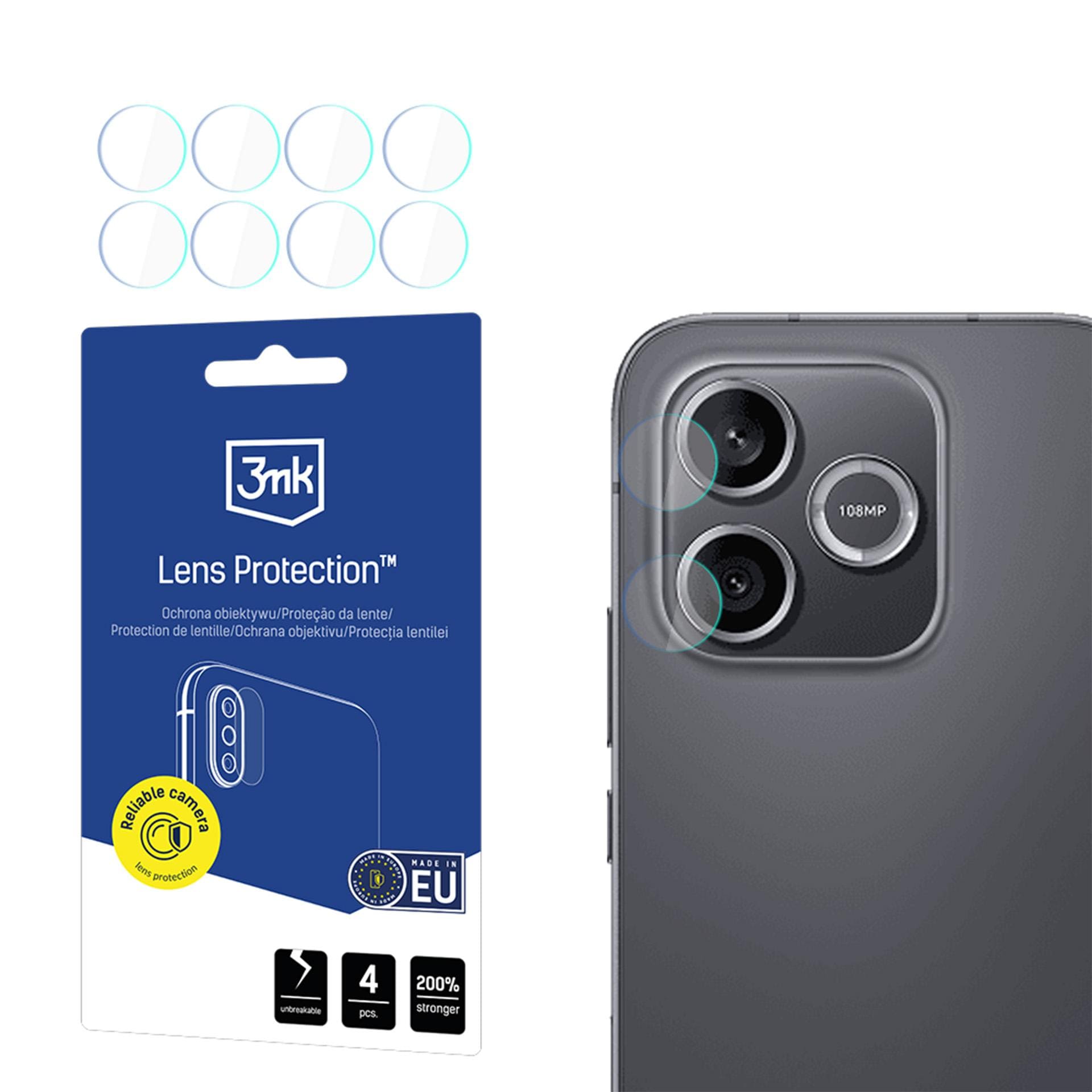 3mk Lens Protection™ Hybrid Camera Lens Glass for Honor 600 Lite -objektiivin suojalasi