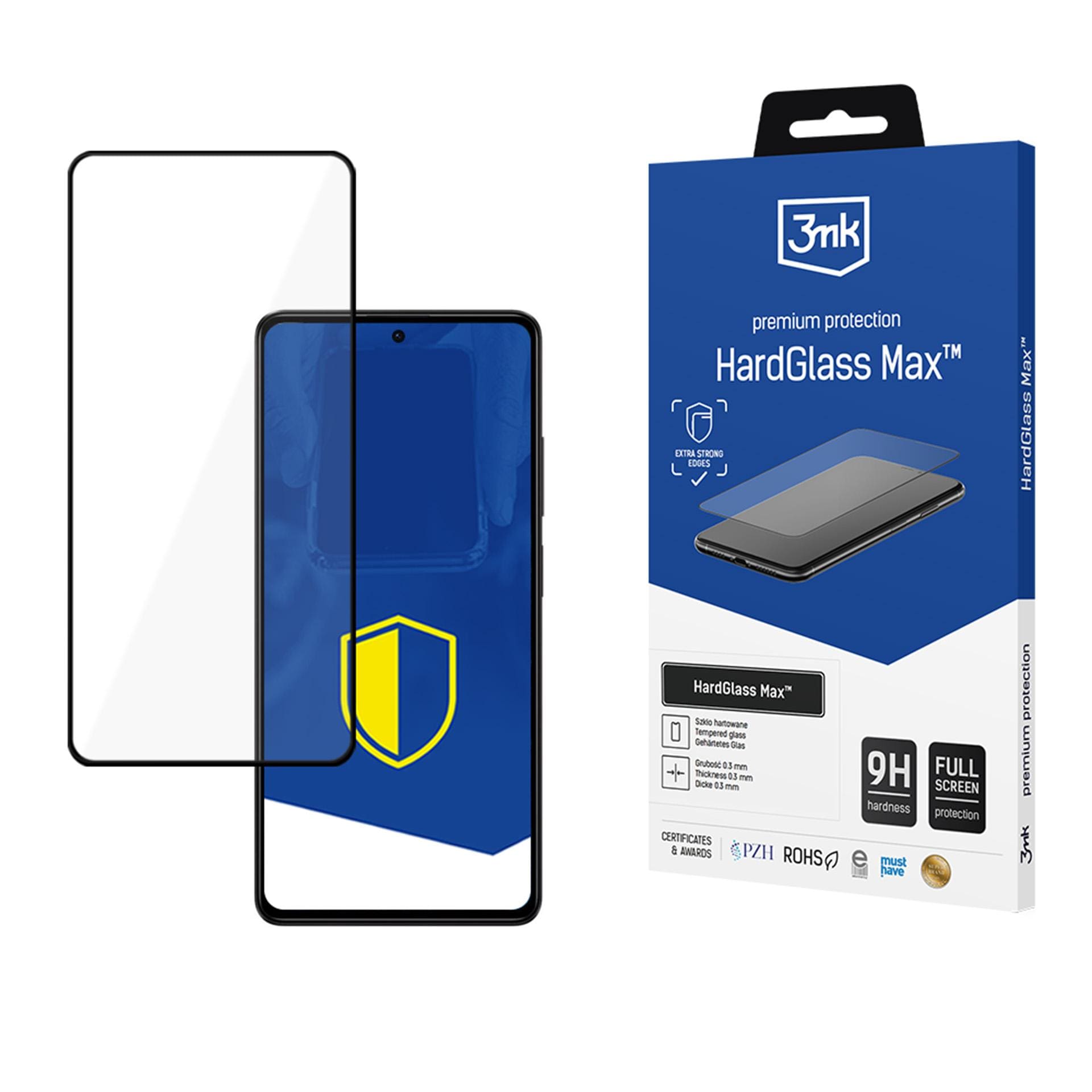 3mk HardGlass Max Musta täyden kattavuuden vahvistettu karkaistu lasi Google Pixel 8 5G -laitteelle