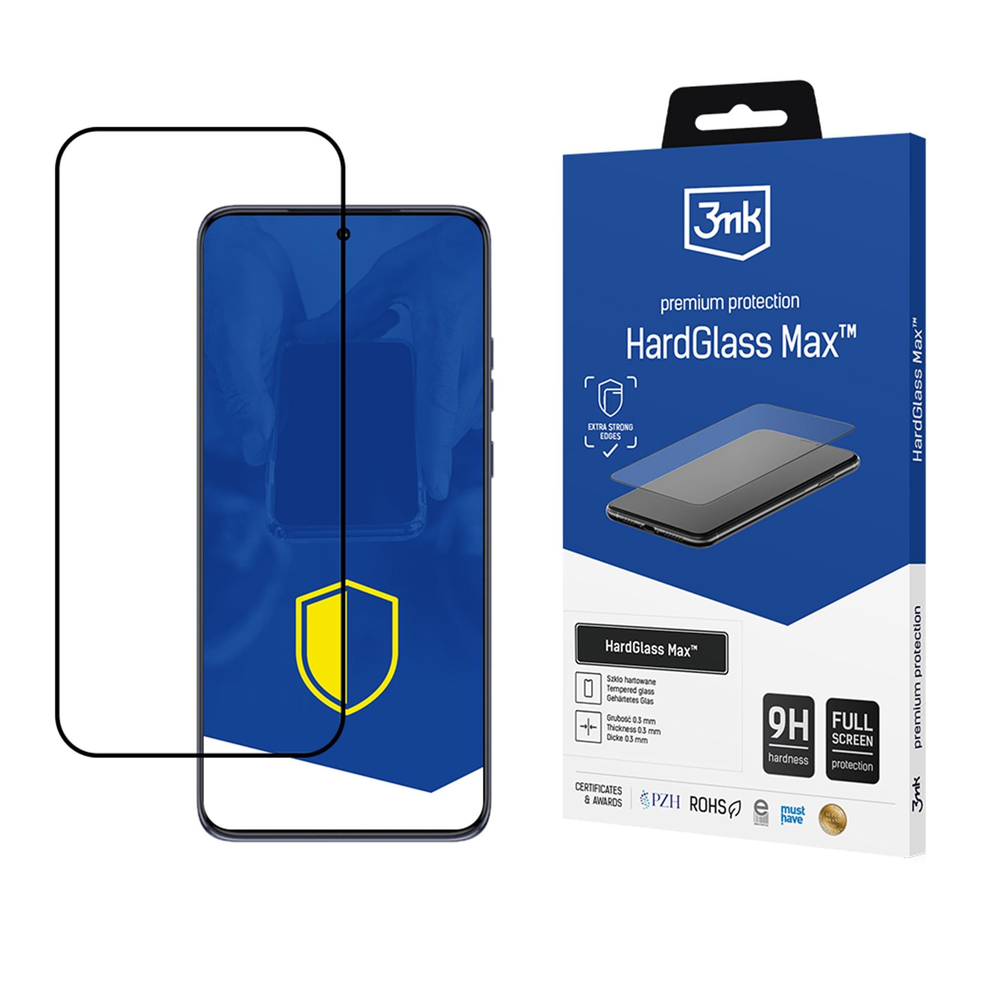 3mk HardGlass Max Musta koko näytön karkaistu lasi Motorola Edge 50 Neo -laitteelle