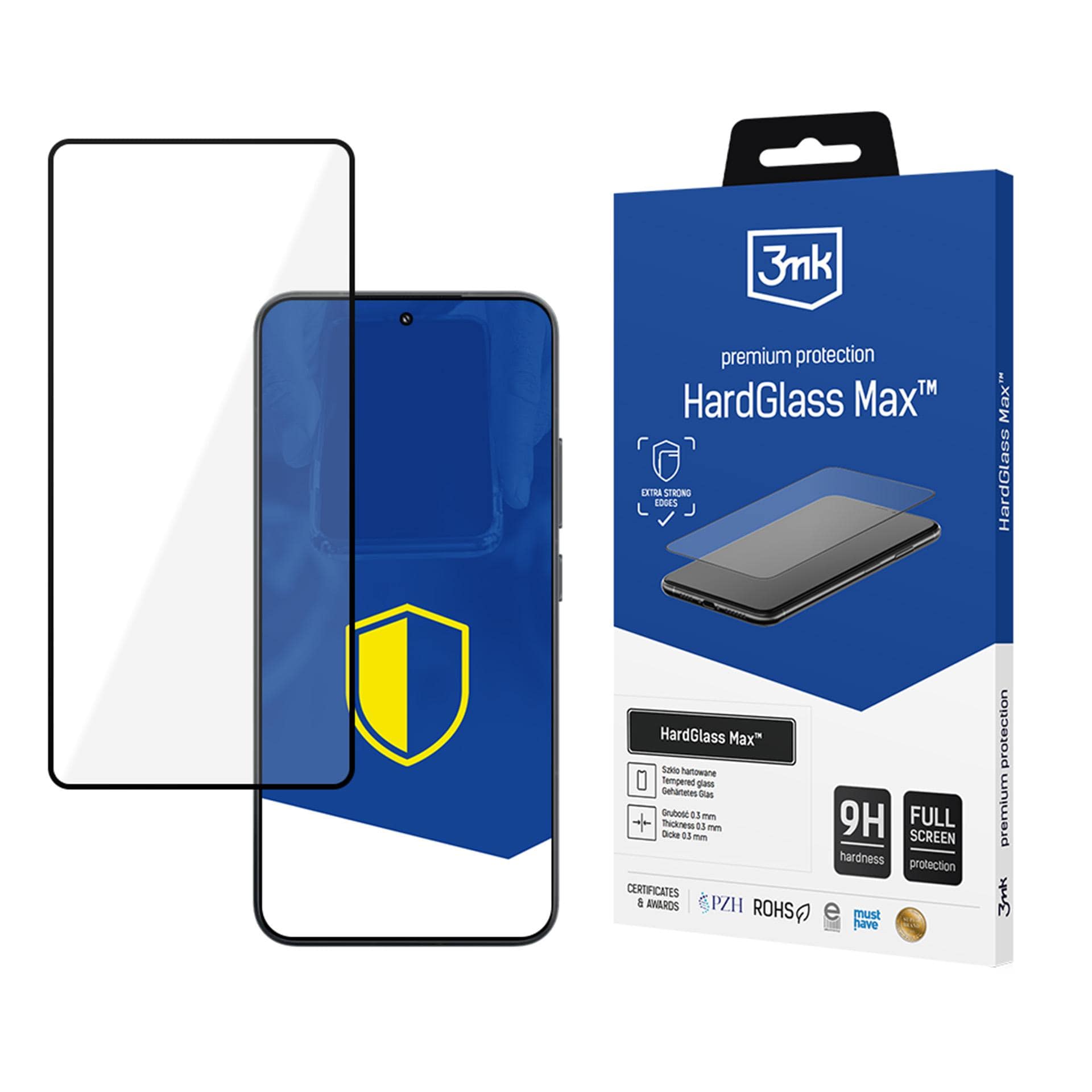 Vahvistettu koko näytön karkaistu lasi 3mk HardGlass Max Musta Xiaomi 15:lle Xiaomi