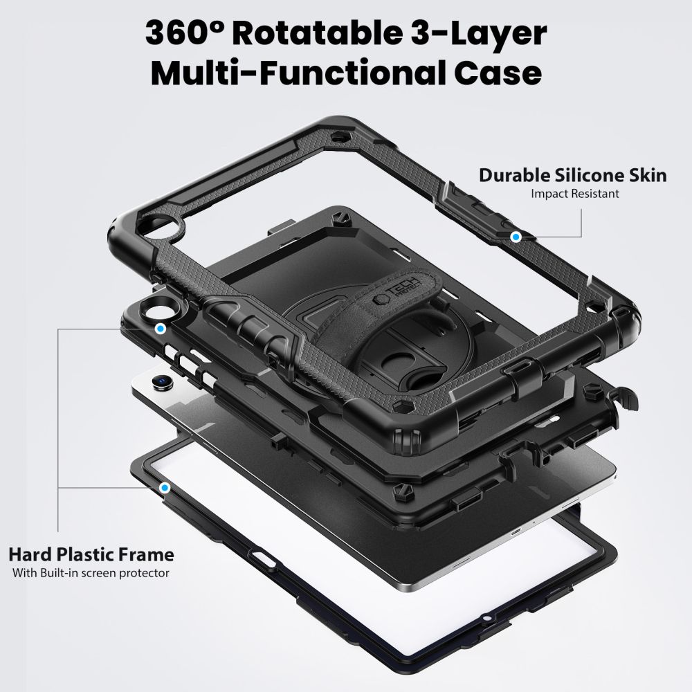 Tech-Protect Solid Case for Samsung Galaxy Tab A9+/A11+ 11.0 X210/X215/X216/X230/X235/X236 - Musta