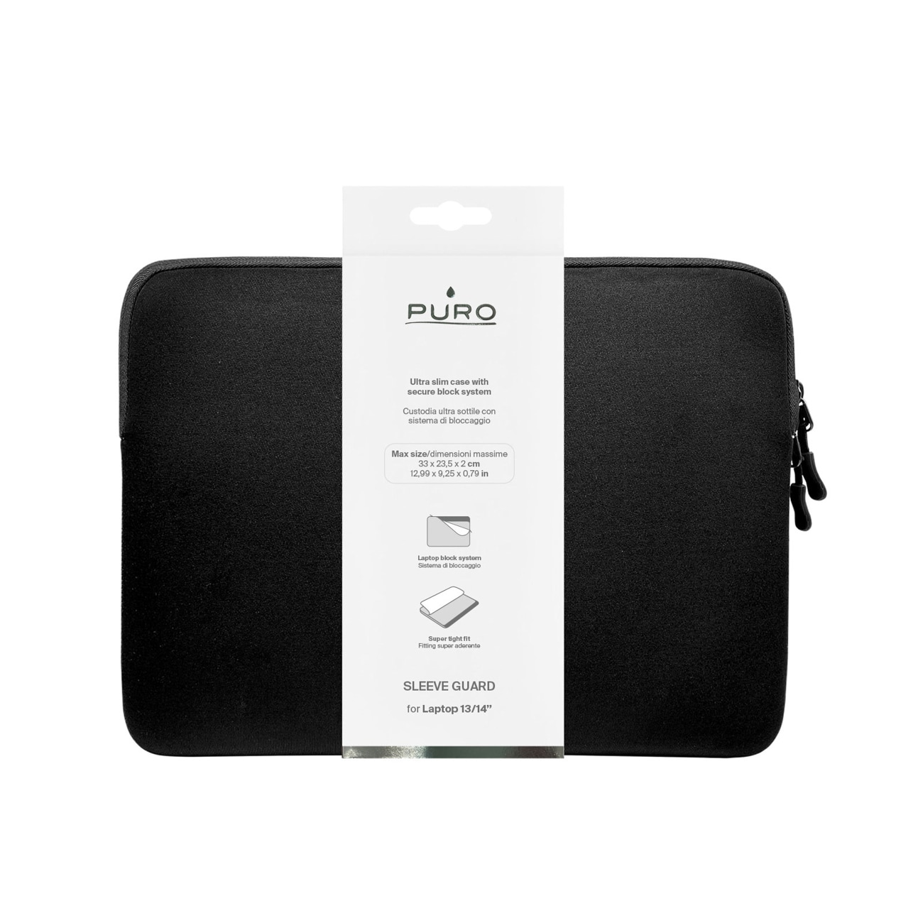 Puro Slim Guard 14" kannettavan tietokoneen laukku - musta
