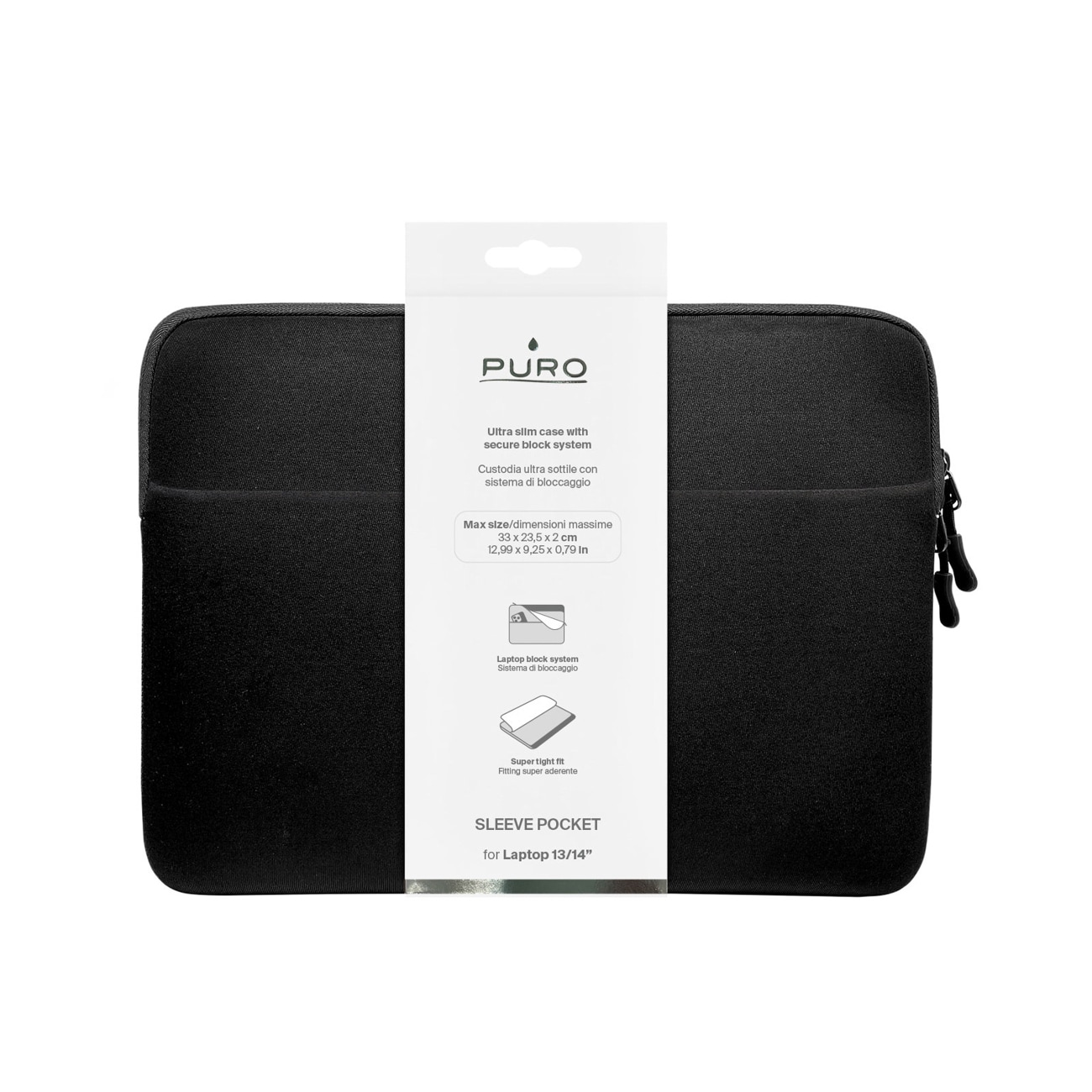 Puro Slim Pocket 13" kannettava tietokone laukku - musta
