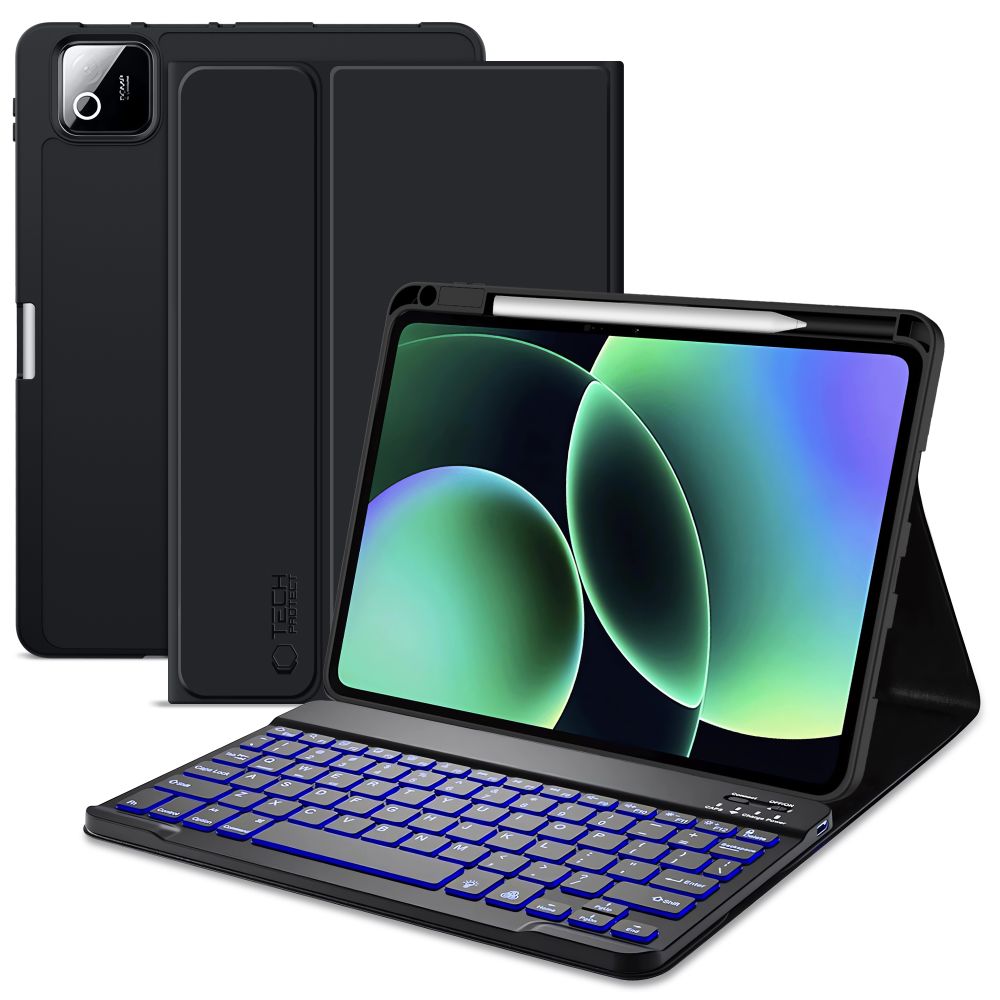 Tech-Protect SC kynä + näppäimistö kotelo Xiaomi Pad 11.2" 7 / 7 Pro / 8 / 8 Pro - musta