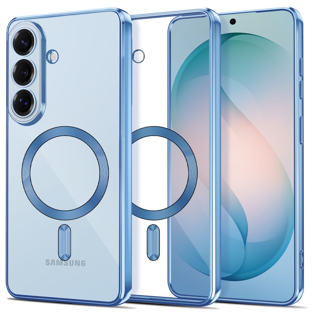 Tech-Protect MagFlex MagSafe kotelo Samsung Galaxy S26:lle - läpinäkyvä sininen