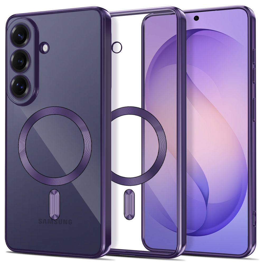 Tech-Protect MagFlex MagSafe kotelo Samsung Galaxy S26 - läpinäkyvä violetti - läpinäkyvä violetti