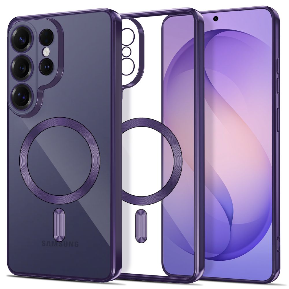 Tech-Protect MagFlex MagSafe kotelo Samsung Galaxy S26 Ultra - läpinäkyvä violetti