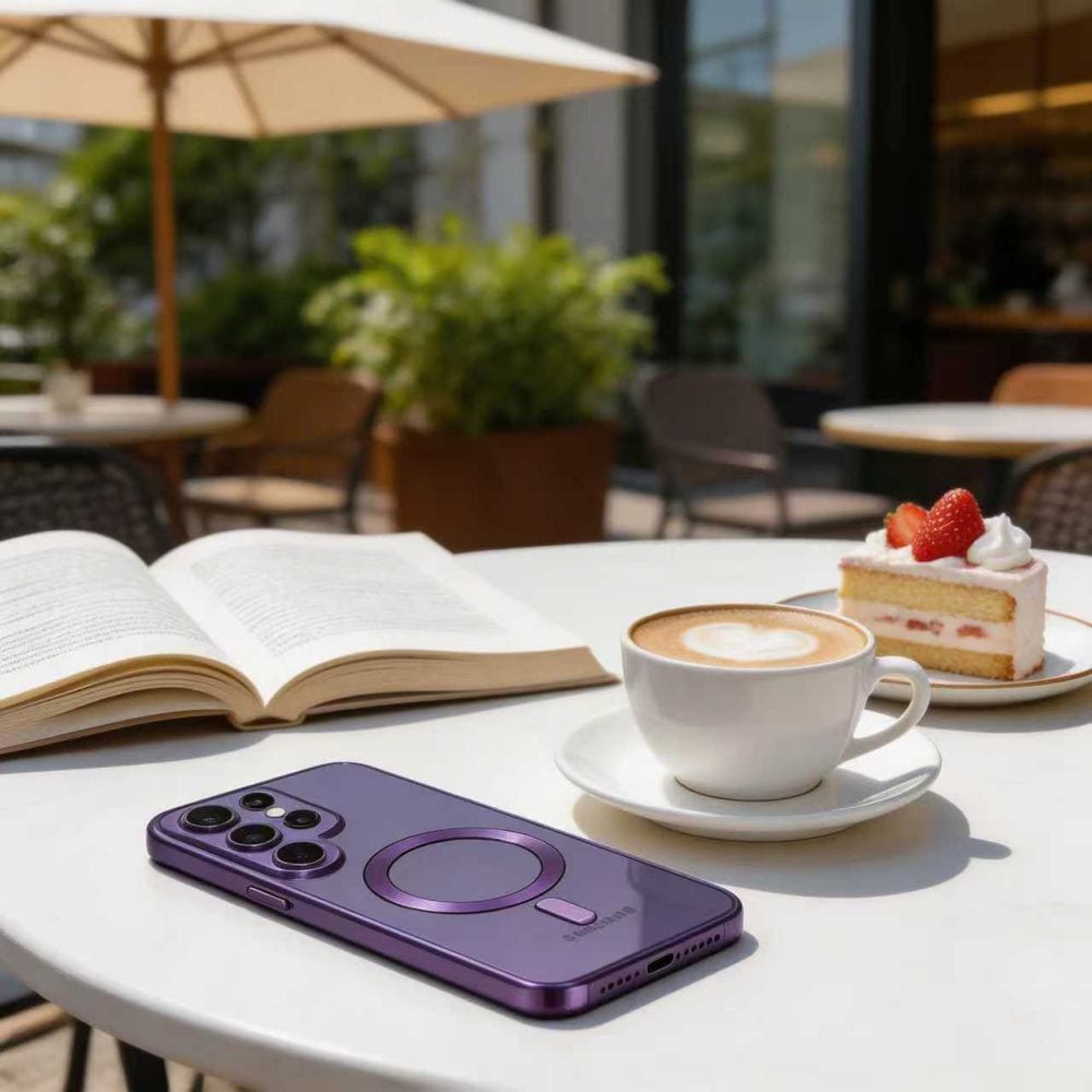 Tech-Protect MagFlex MagSafe kotelo Samsung Galaxy S26 Ultra - läpinäkyvä violetti