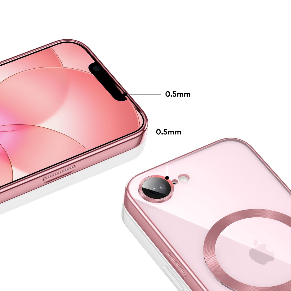Tech-Protect MagFlex MagSafe -kotelo iPhone 16e / 17e - vaaleanpunainen