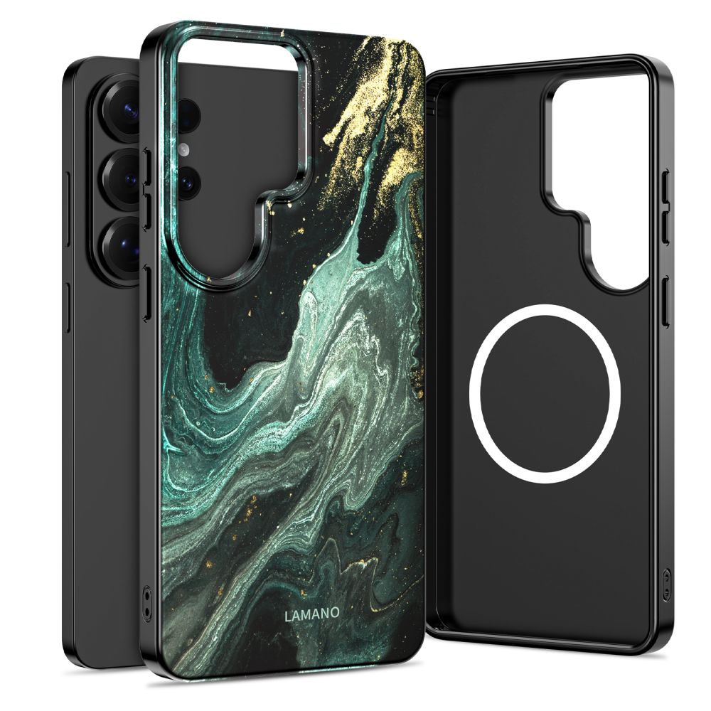 Tech-Protect Lamano MagSafe kotelo Samsung Galaxy S26 Ultra - musta ja vihreä