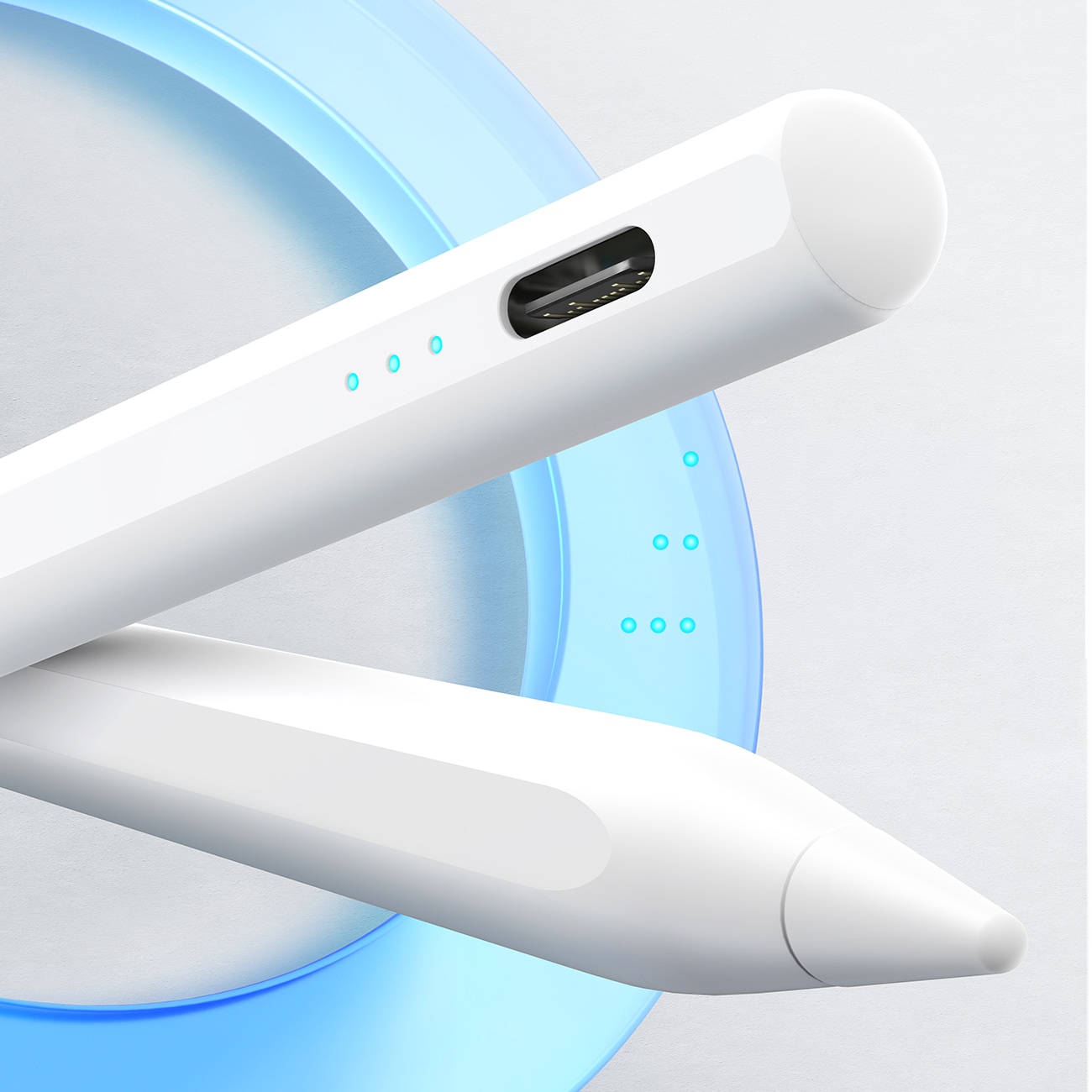 Joyroom JR-X9S Pro Active Stylus, jossa on 2 vaihdettavaa kärkeä - valkoinen