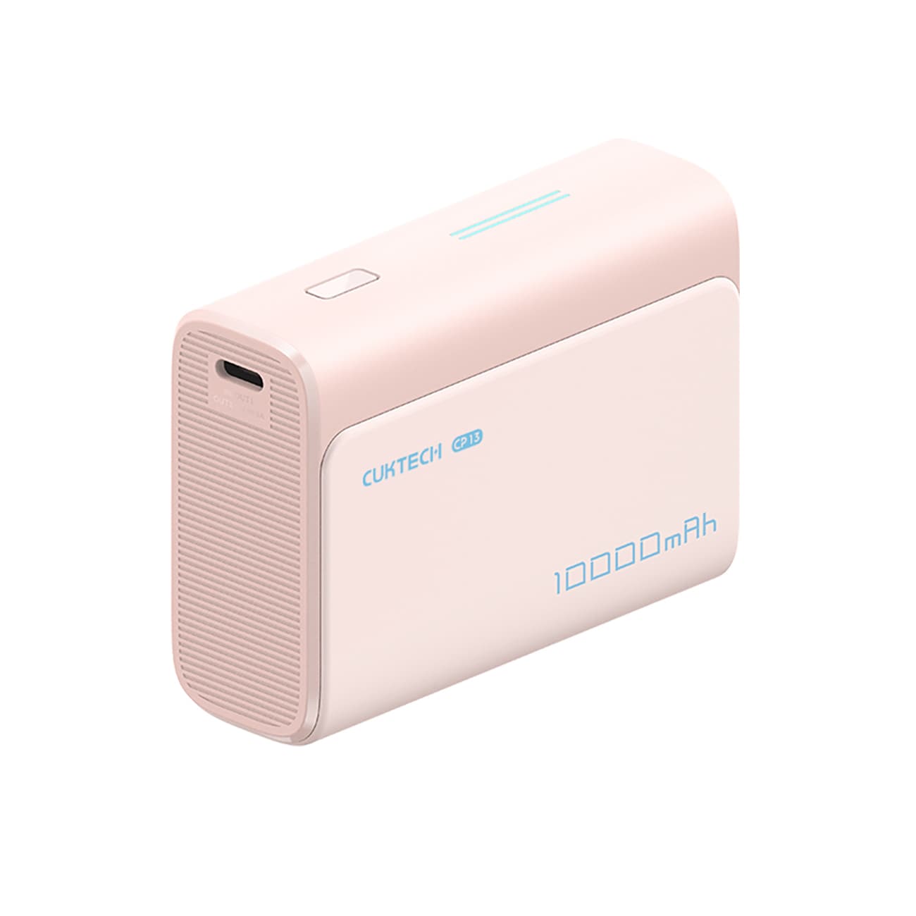 Tehopankki Cuktech CP13 30W 10000mAh USB-C + USB-A - vaaleanpunainen