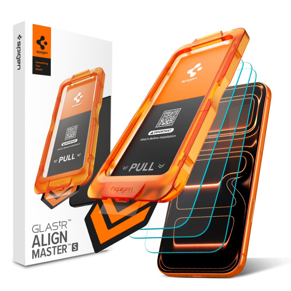 Spigen Glas.tR AlignMaster Slim 3-pack karkaistu lasi iPhone 17 Pro Maxille