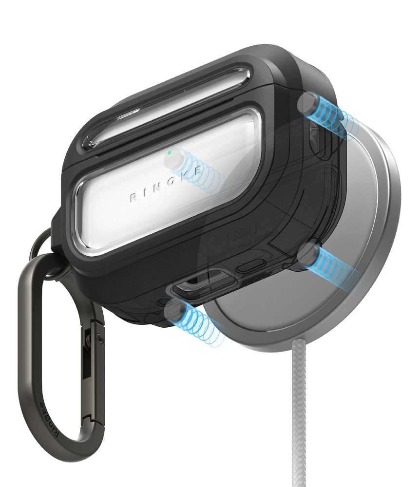 Ringke UX magneettinen kotelo AirPods Pro 3 - musta ja kirkas