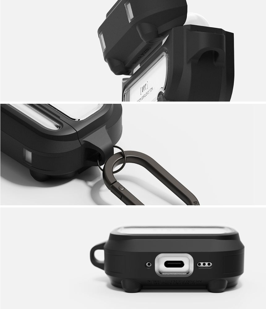 Ringke UX magneettinen kotelo AirPods Pro 3 - musta ja kirkas
