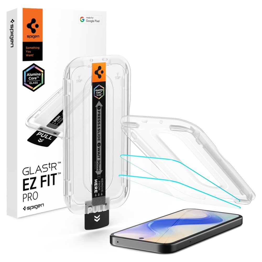 Spigen Glas.tR EZ Fit Pro 2-pack karkaistu lasi näytönsuoja Google Pixel 10A:lle