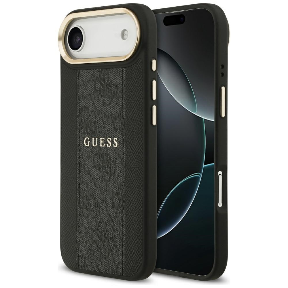 Guess 4G Stripe MagSafe -kotelo iPhone Airille - musta