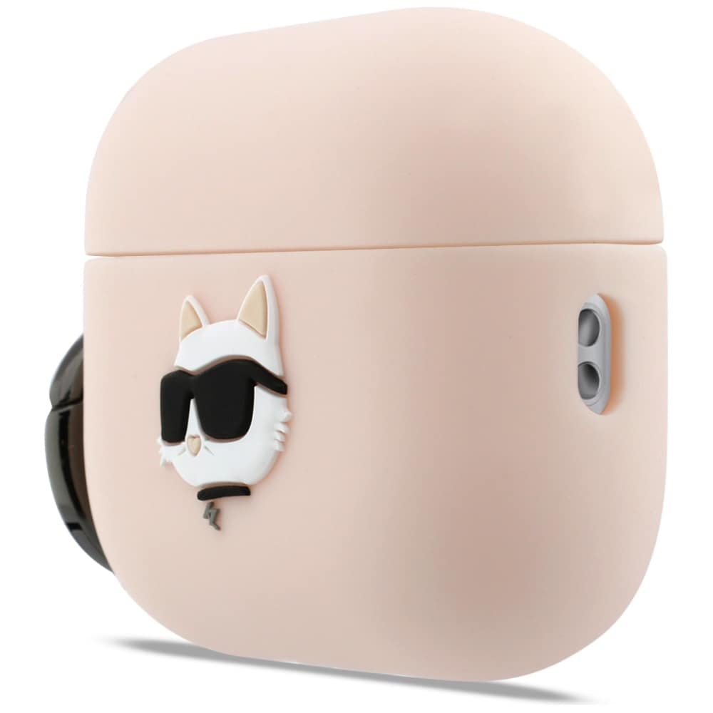 Karl Lagerfeld Silikoni Chaupette Head 3D Case AirPods Pro 3 - vaaleanpunainen - vaaleanpunainen