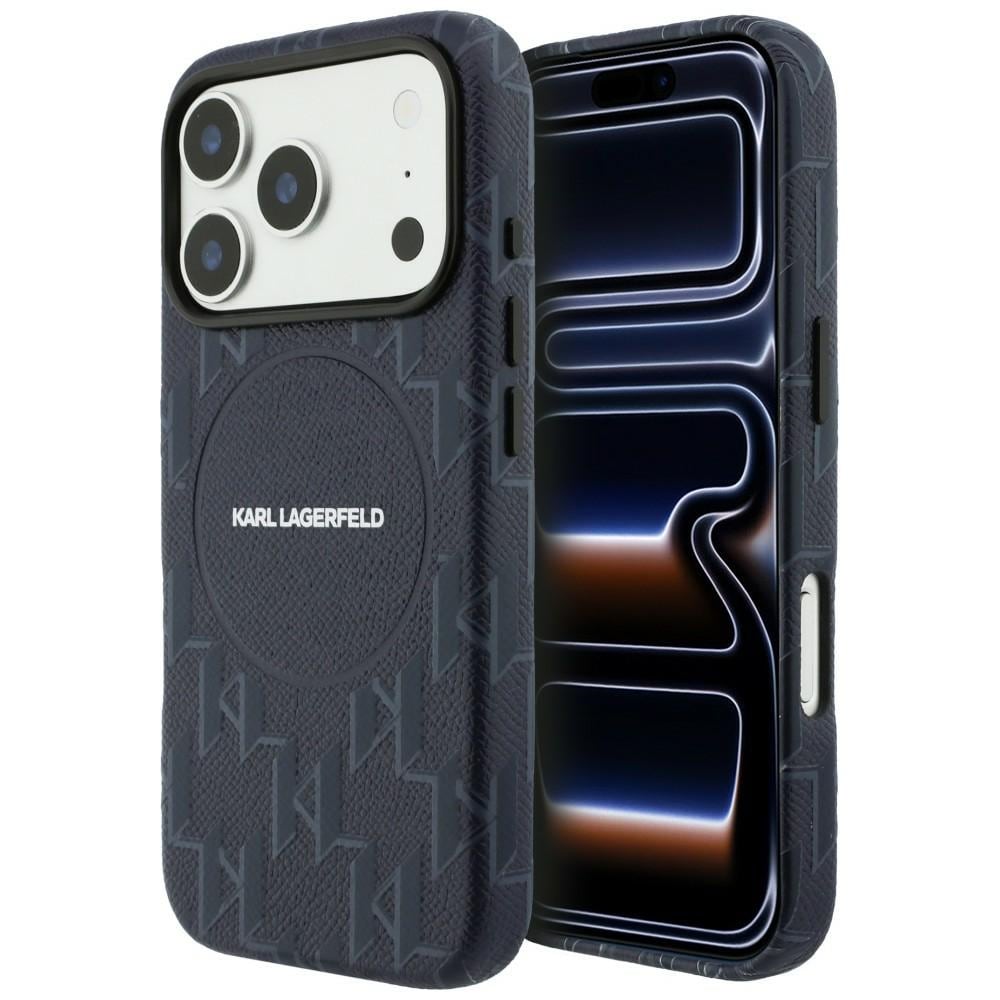 Karl Lagerfeld Monogram MagSafe Case for iPhone 17 Pro Max - Sininen