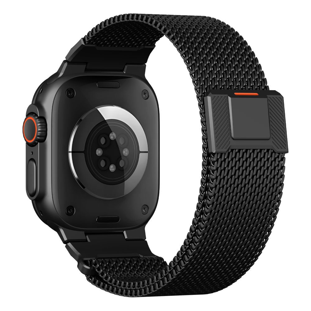 Tech-Protect Milano Vanguard rannekoru Apple kellolle (44 / 45 / 46 / 49 mm) - Musta
