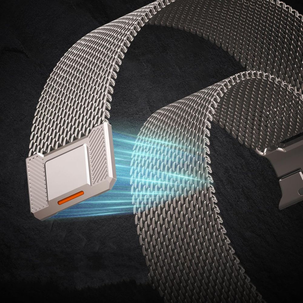 Tech-Protect Milano Vanguard rannekoru Apple kellolle (44 / 45 / 46 / 49 mm) - Titanium