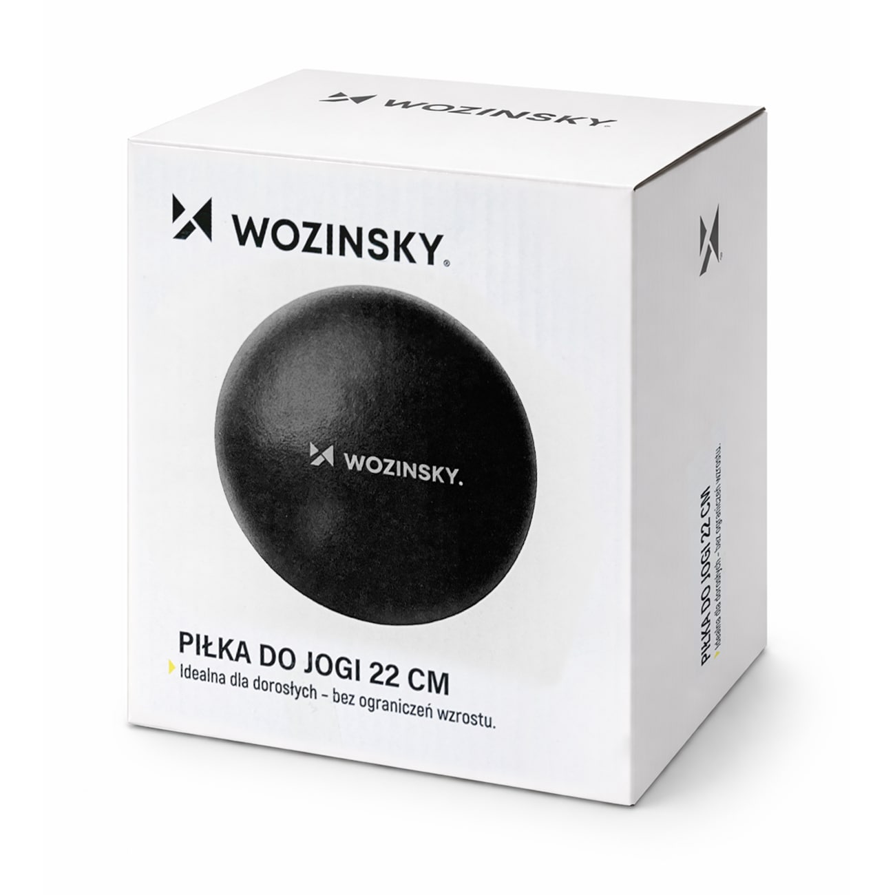 Wozinsky 25 cm Pilates-pallo musta – jumppapallo joogaan, kuntoutukseen ja keskivartaloharjoitteluun pumpulla