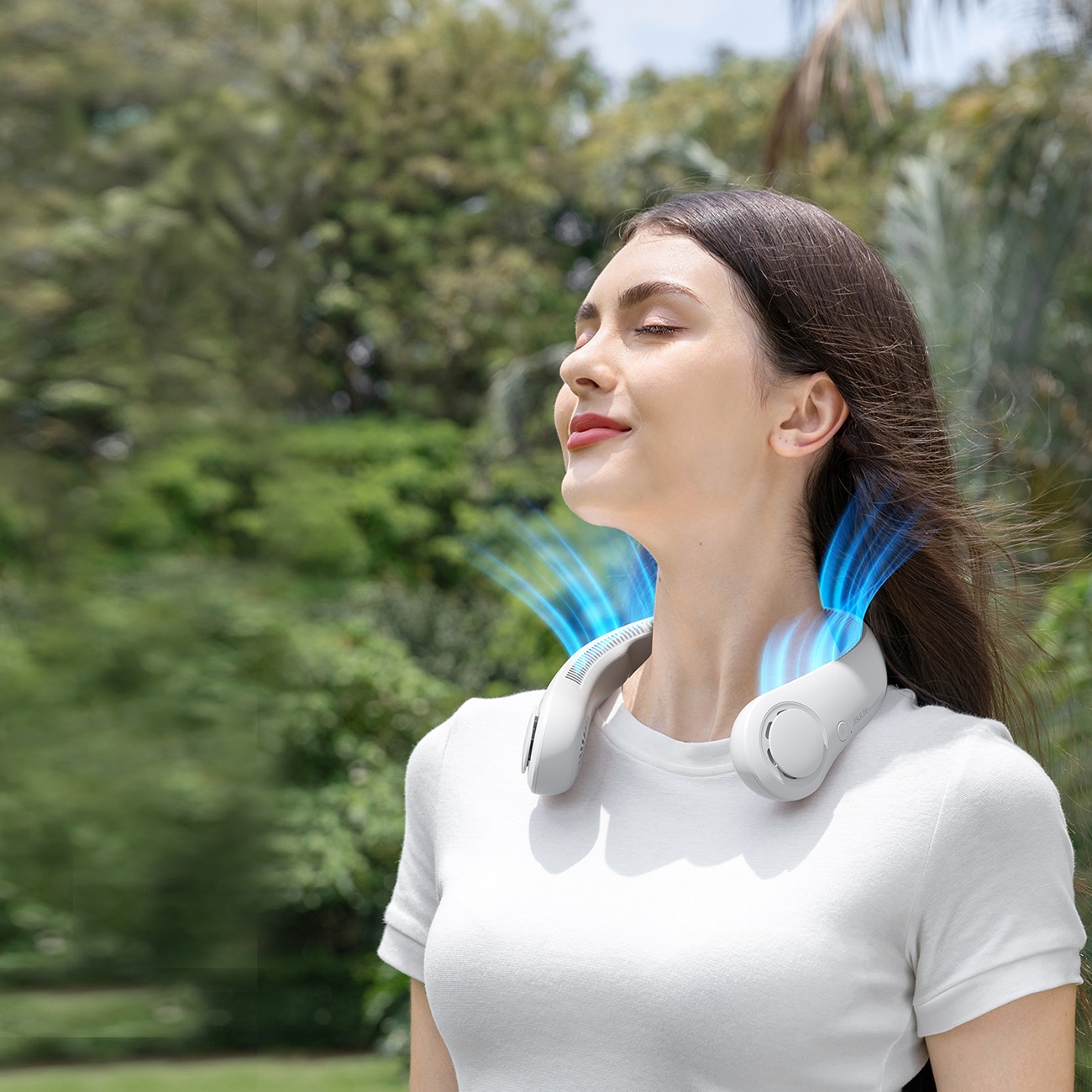 Jisulife Neck Fan 3 4000mAh Kannettava kaulatuuletin - harmaa