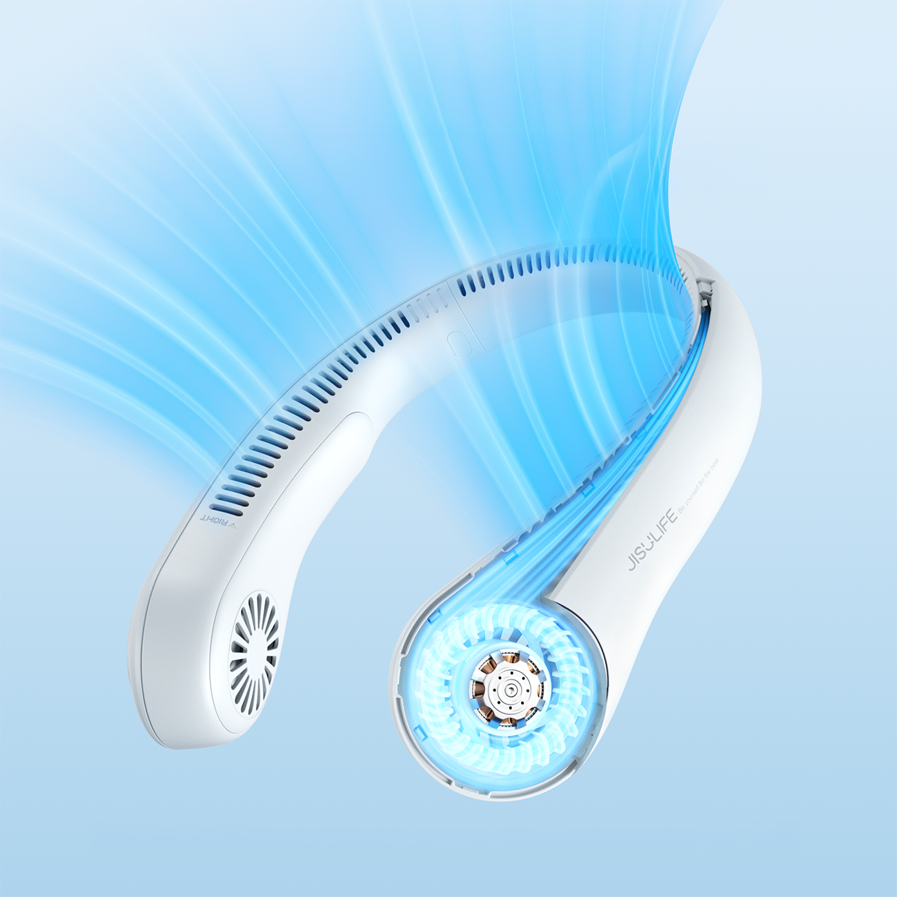 Jisulife Neck Fan 3 4000mAh Kannettava kaulatuuletin - harmaa