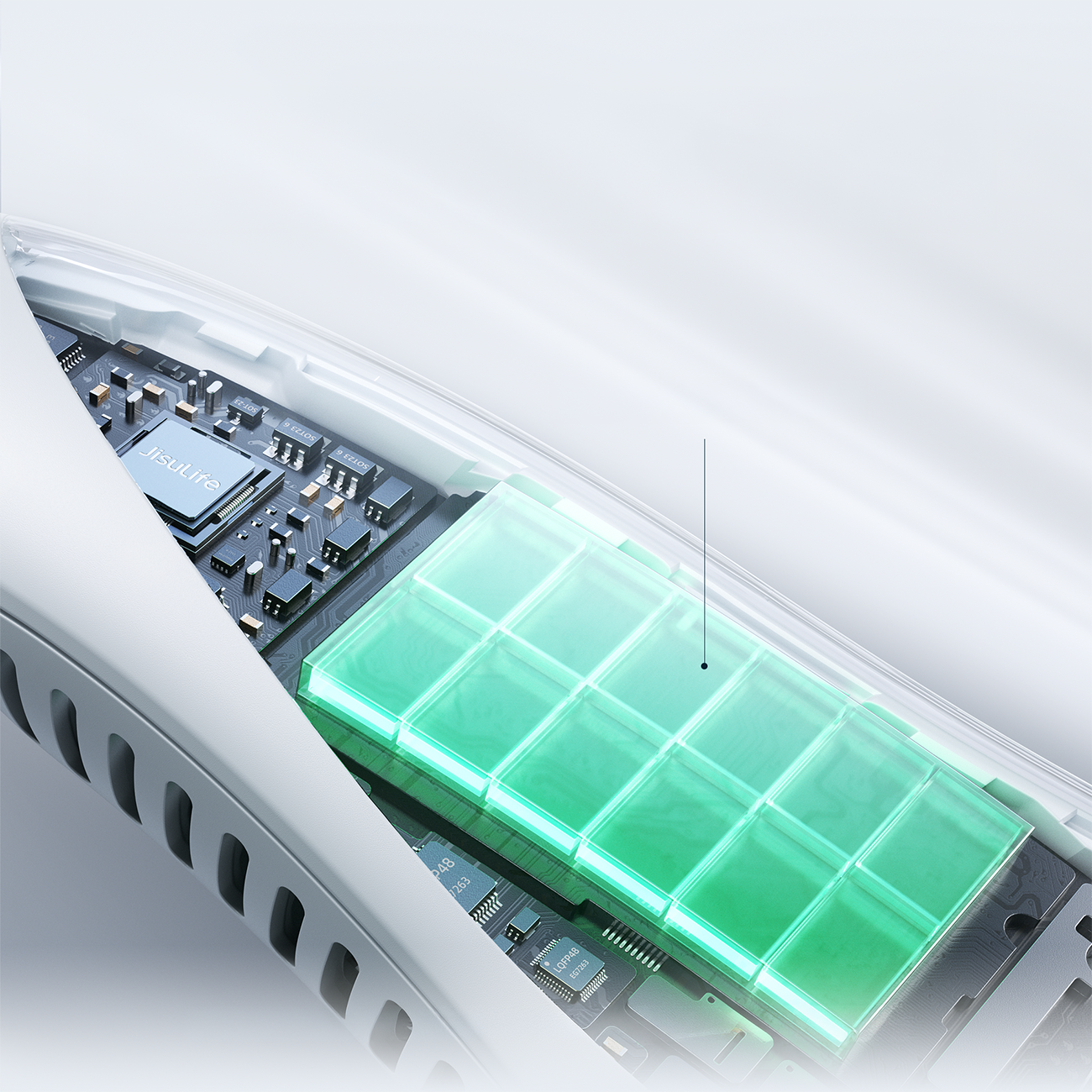 Jisulife Neck Fan 3 4000mAh Kannettava kaulatuuletin - harmaa