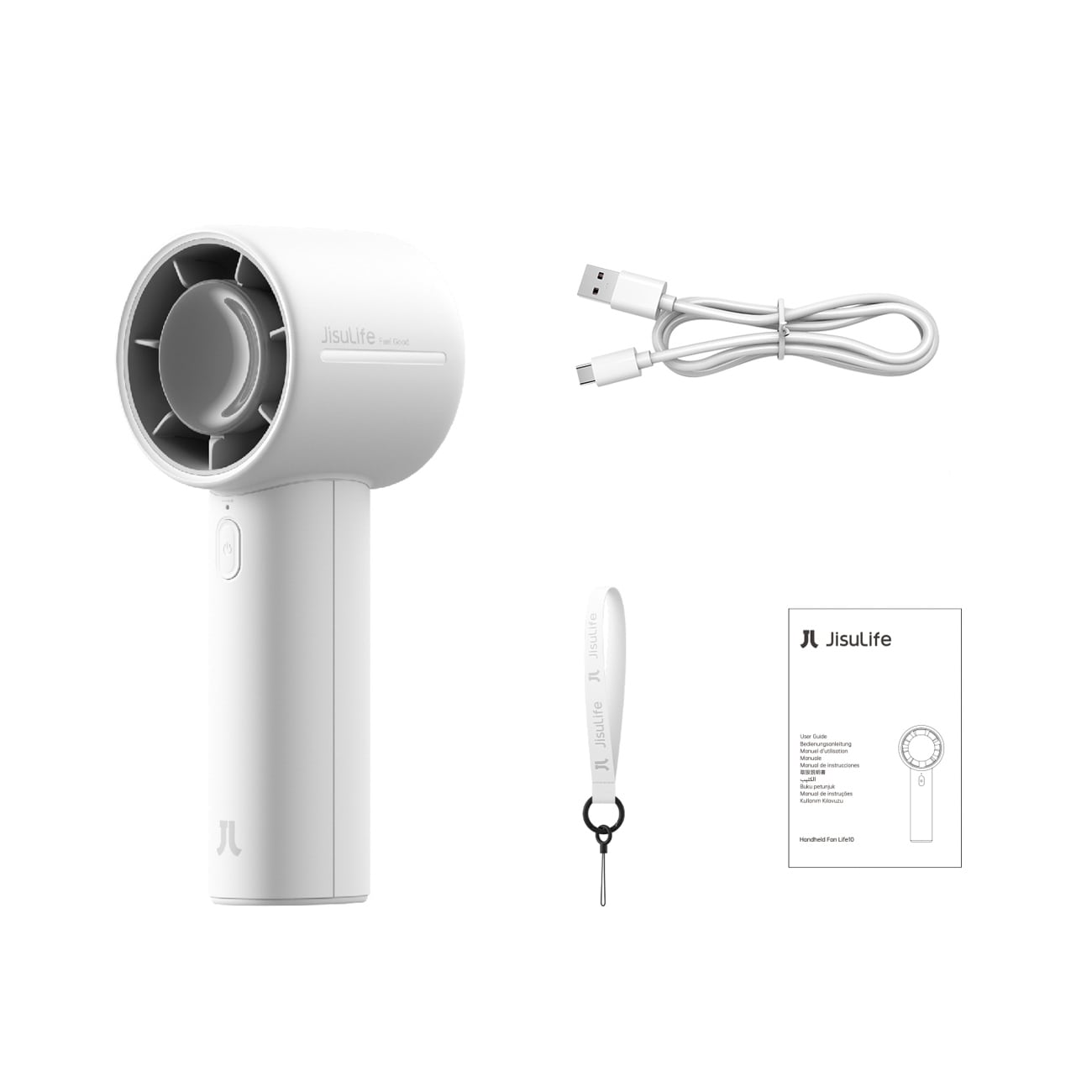 Jisulife Handheld Fan 10 4000mAh Kannettava USB-tuuletin - harmaa