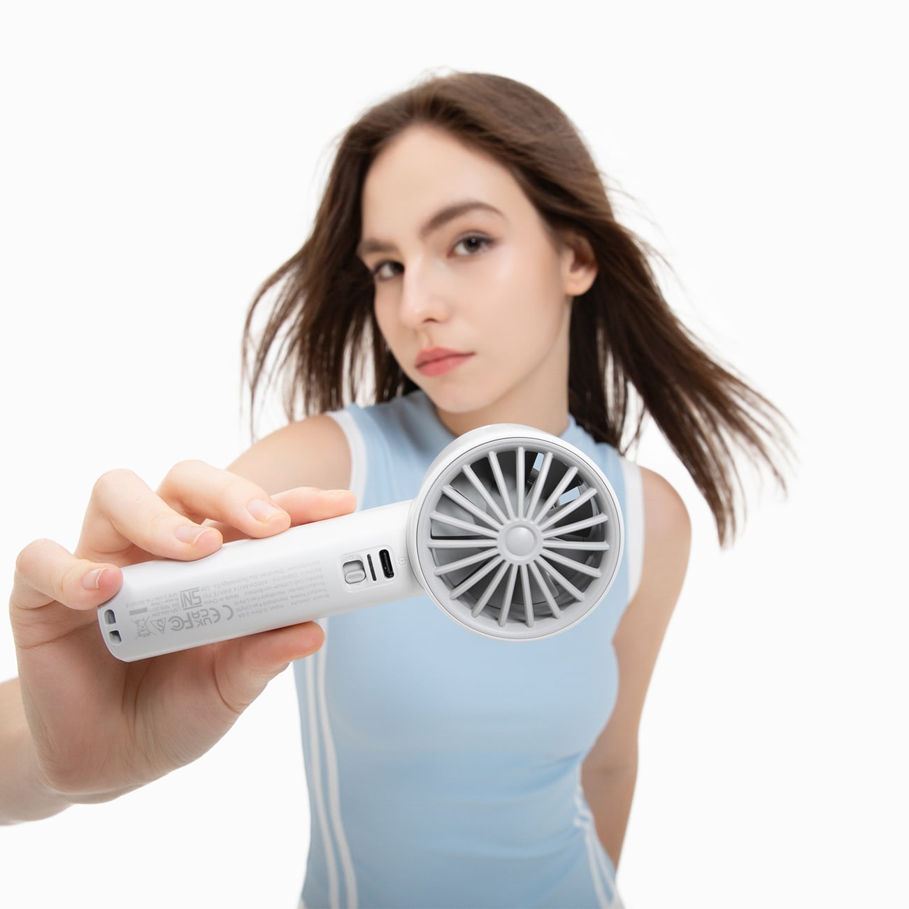 Jisulife Handheld Fan 10 4000mAh Kannettava USB-tuuletin - harmaa