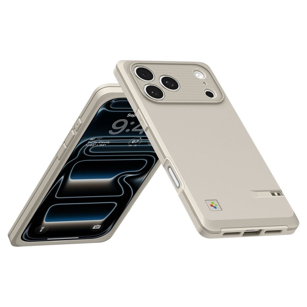 Spigen Classic LS MagSafe -kotelo iPhone 17 Pro:lle - beige