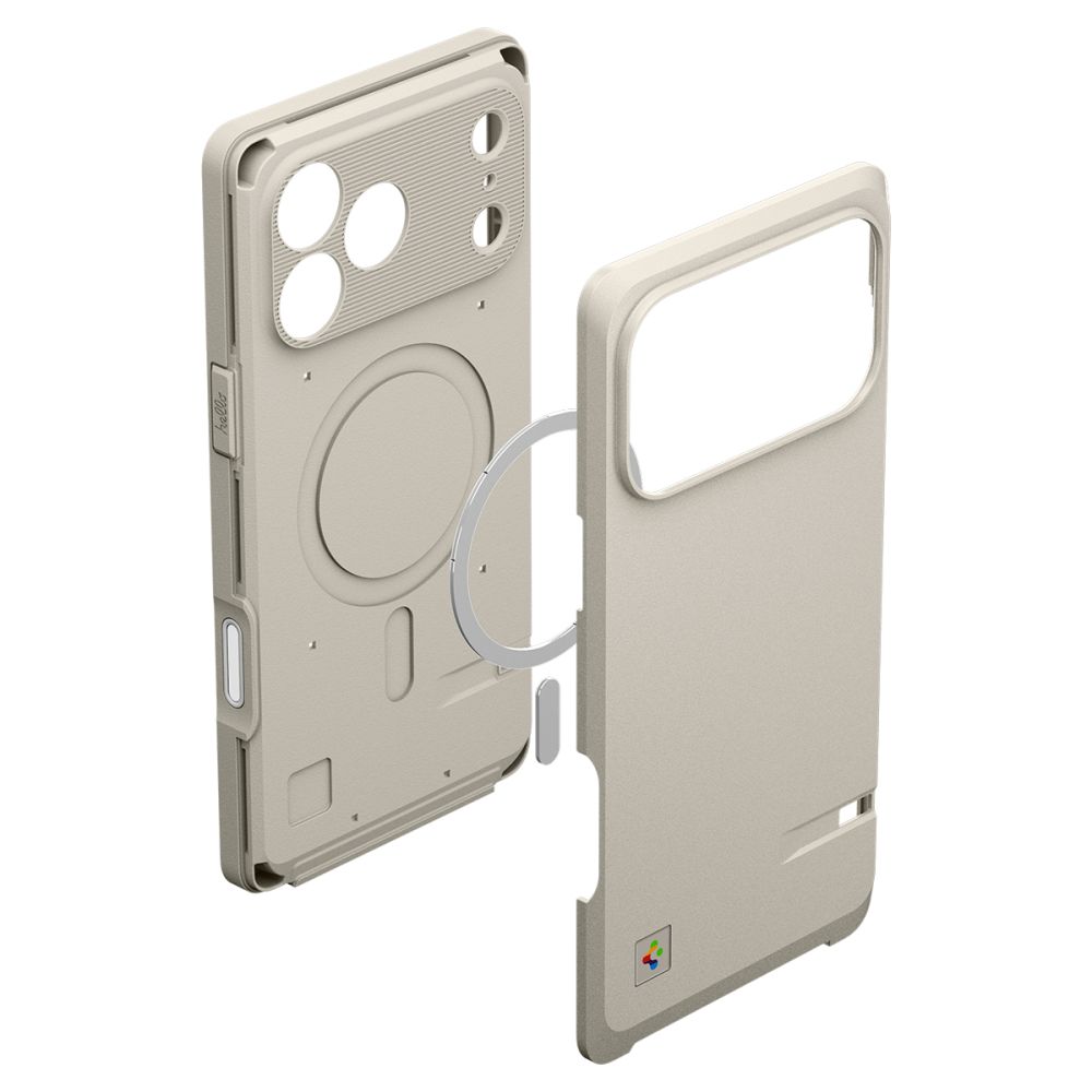 Spigen Classic LS MagSafe -kotelo iPhone 17 Pro:lle - beige