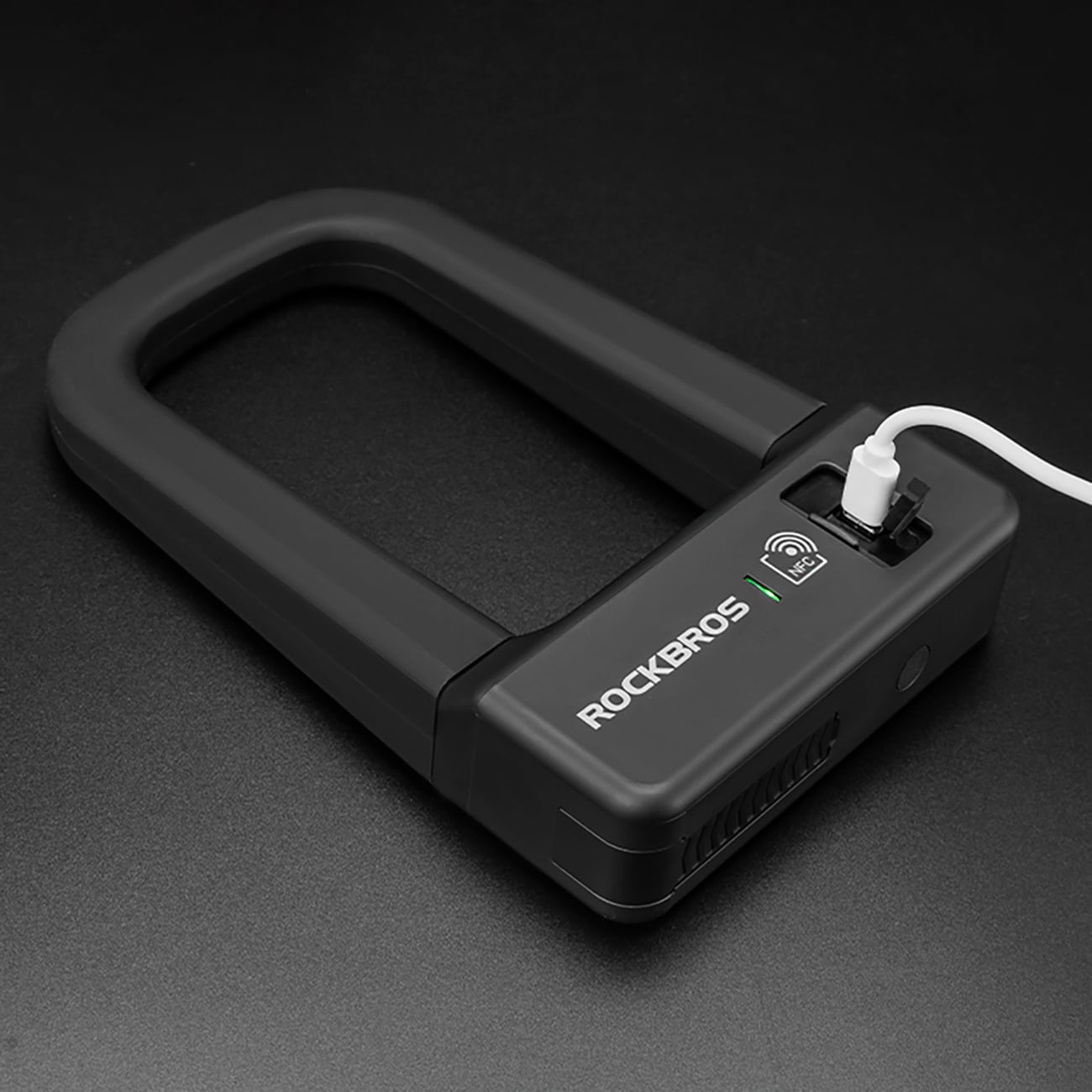 Rockbros RBNS1 SMART Bike Lock NFC-lukijalla - Musta