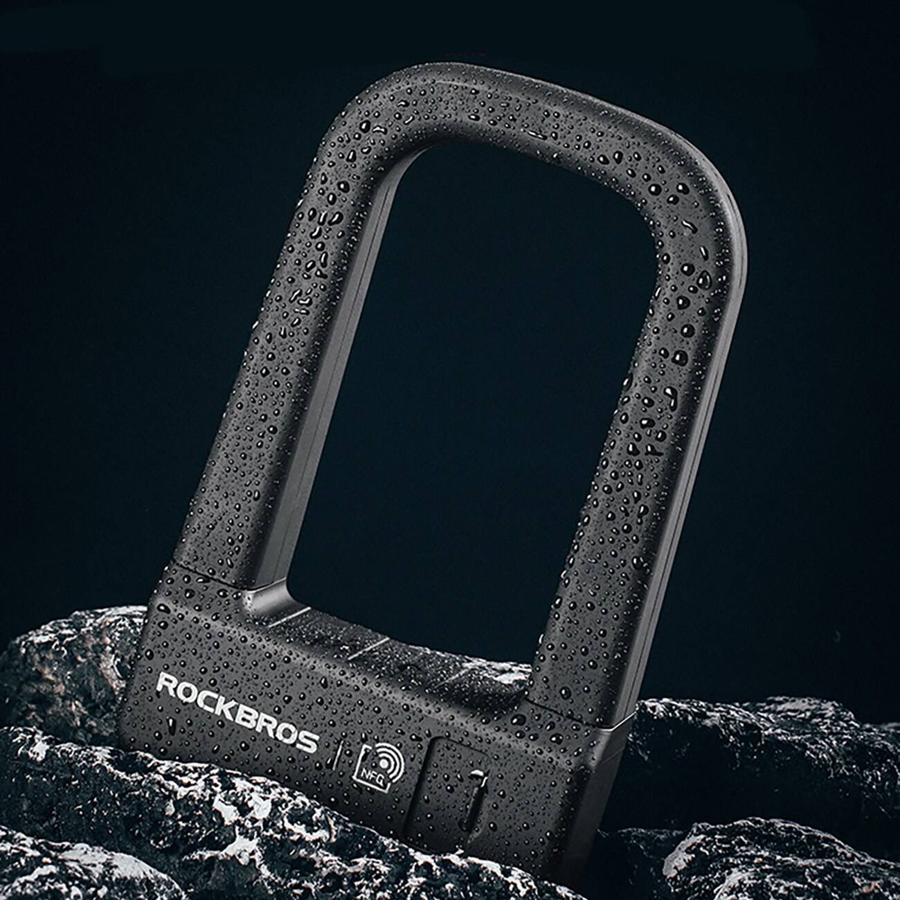 Rockbros RBNS1 SMART Bike Lock NFC-lukijalla - Musta