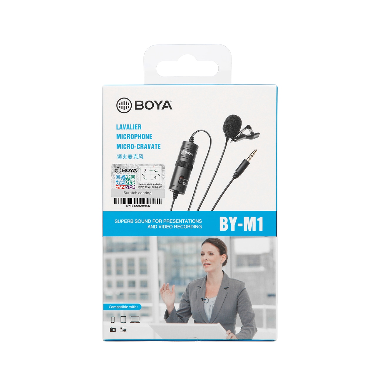 BOYA BY-M1 langallinen lavalier-mikrofoni - musta