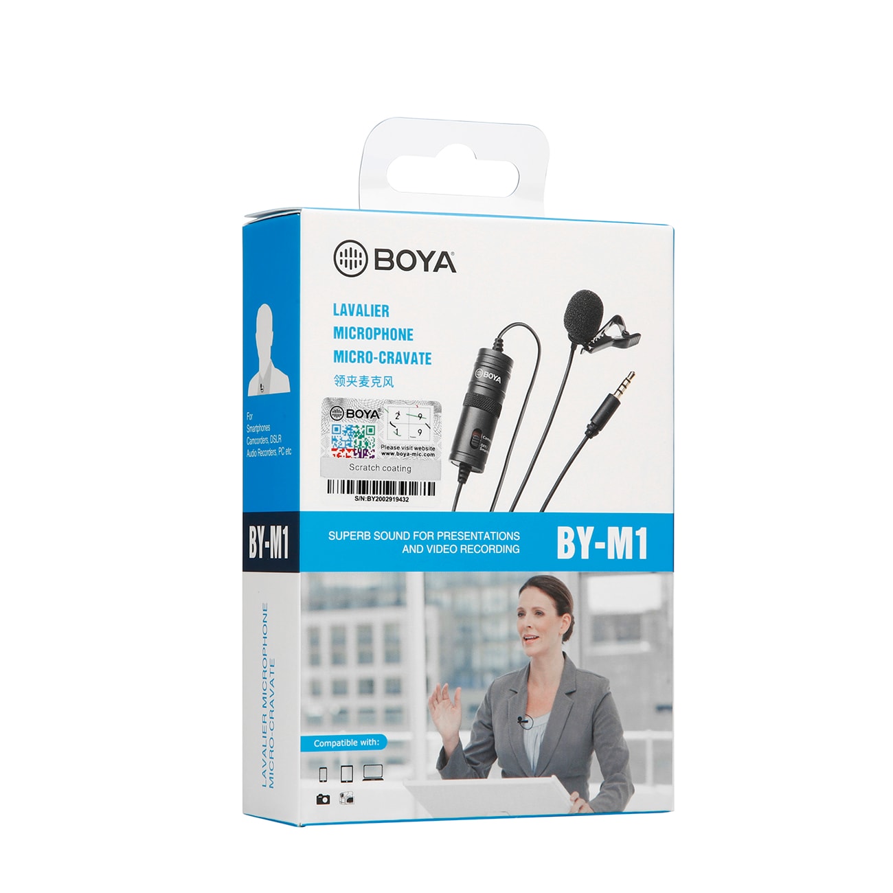 BOYA BY-M1 langallinen lavalier-mikrofoni - musta