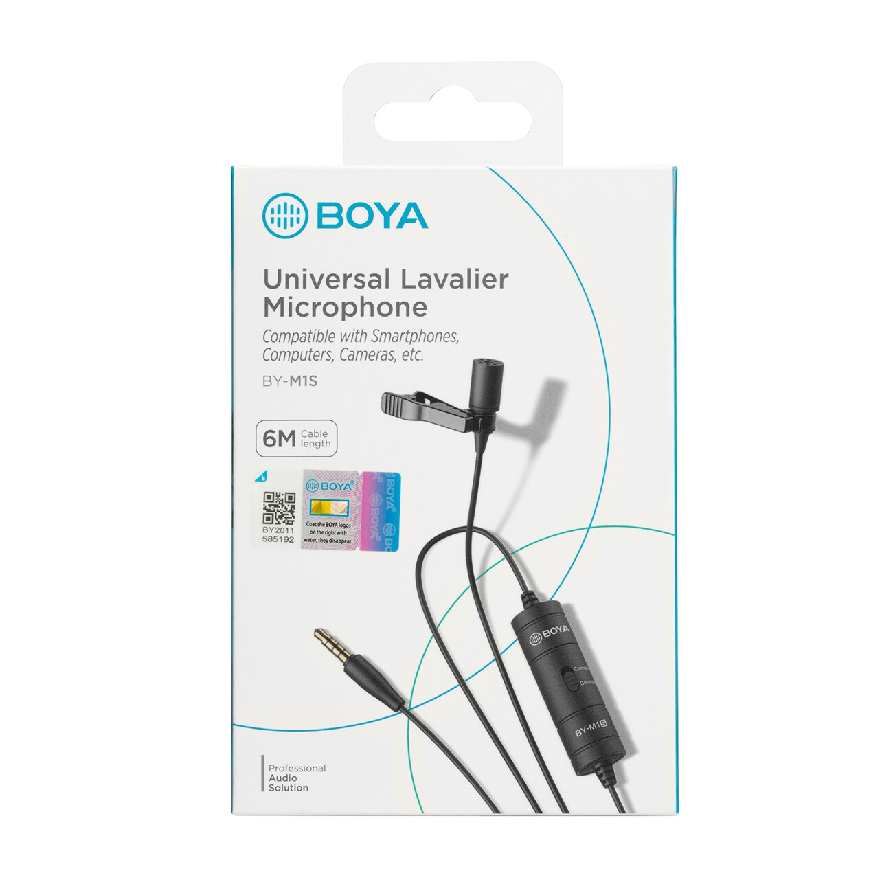 BOYA BY-M1S langallinen lavalier-mikrofoni - musta