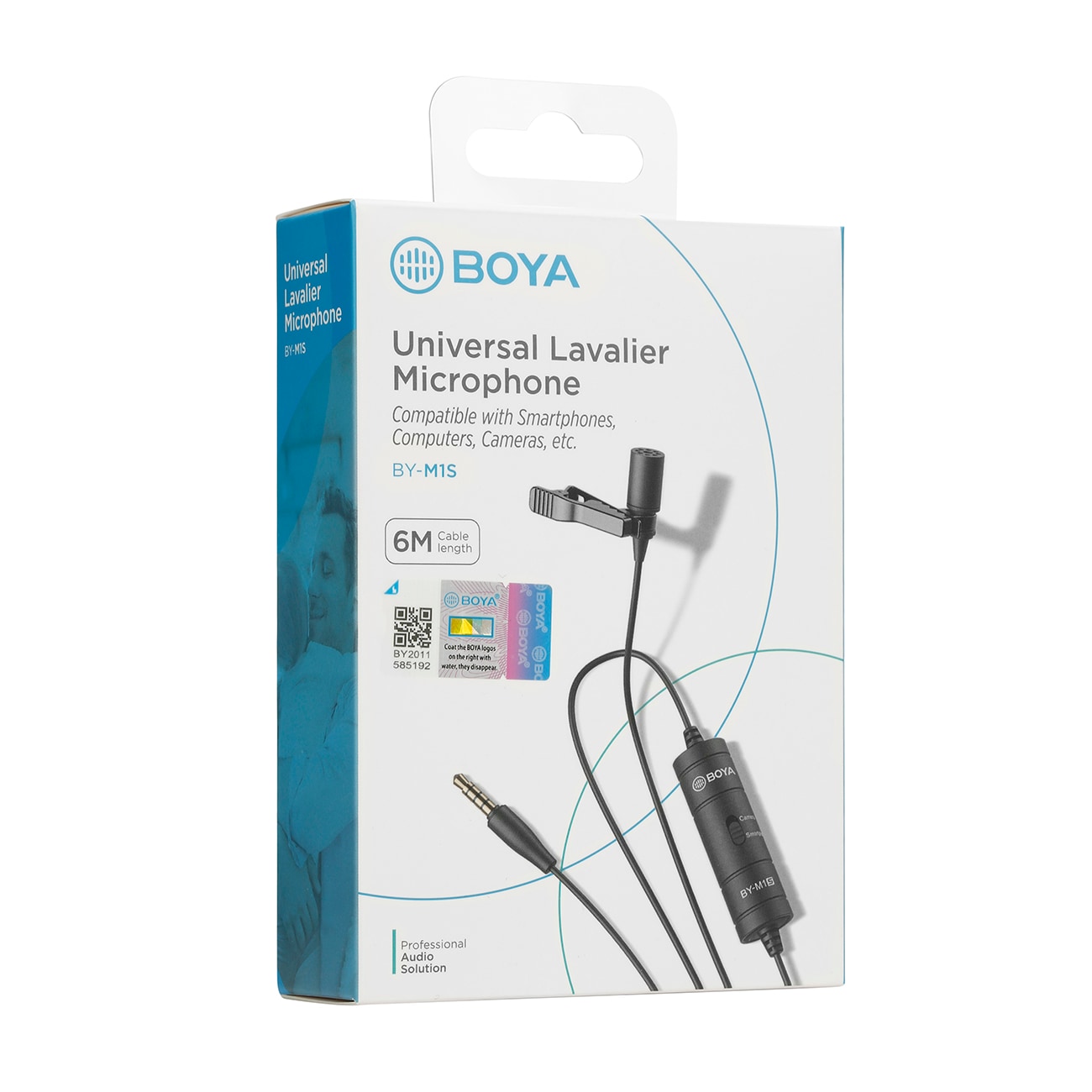 BOYA BY-M1S langallinen lavalier-mikrofoni - musta