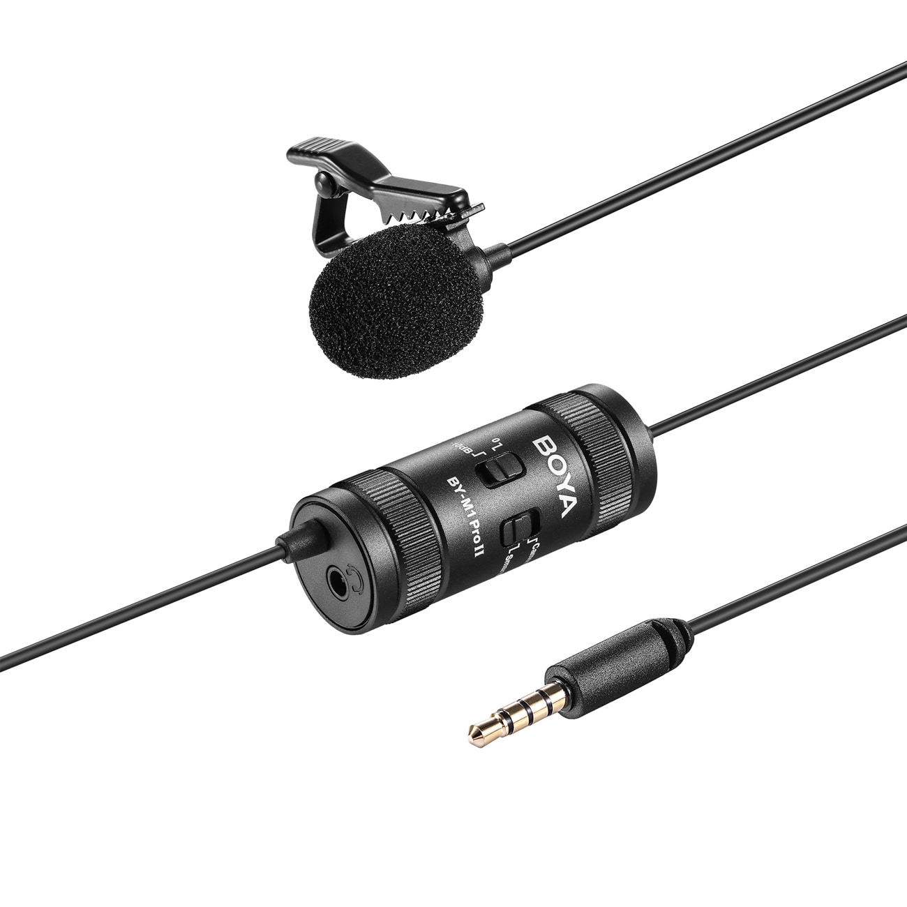BOYA BY-M1 Pro II langallinen lavalier-mikrofoni - musta