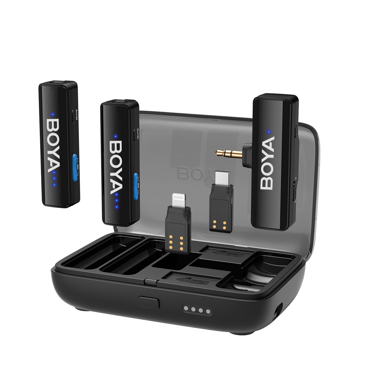 BOYA BOYALINK V2.0 langattomat mikrofonit 2.4GHZ USB-C - musta