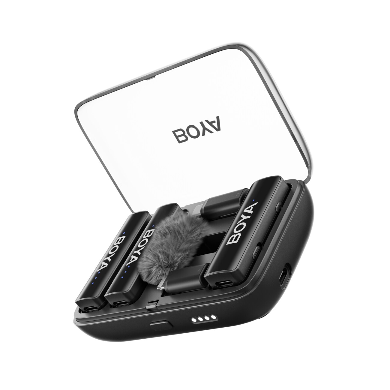 BOYA BOYALINK V2.0 langattomat mikrofonit 2.4GHZ USB-C - musta