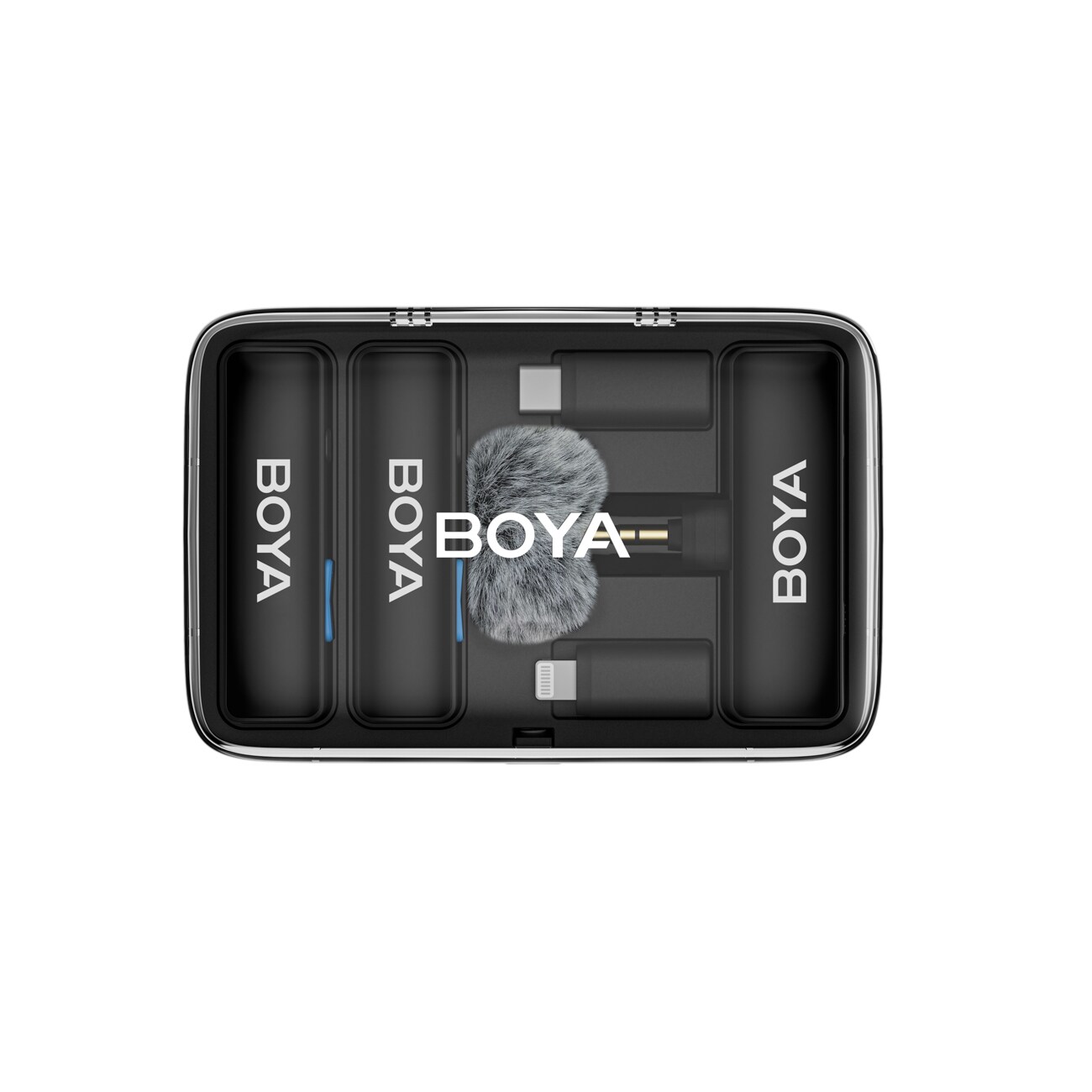 BOYA BOYALINK V2.0 langattomat mikrofonit 2.4GHZ USB-C - musta