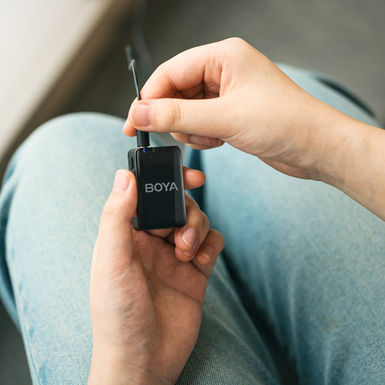 BOYA BOYAMIC 2-02 Langattomat mikrofonit 2,4 GHz USB-C - Musta