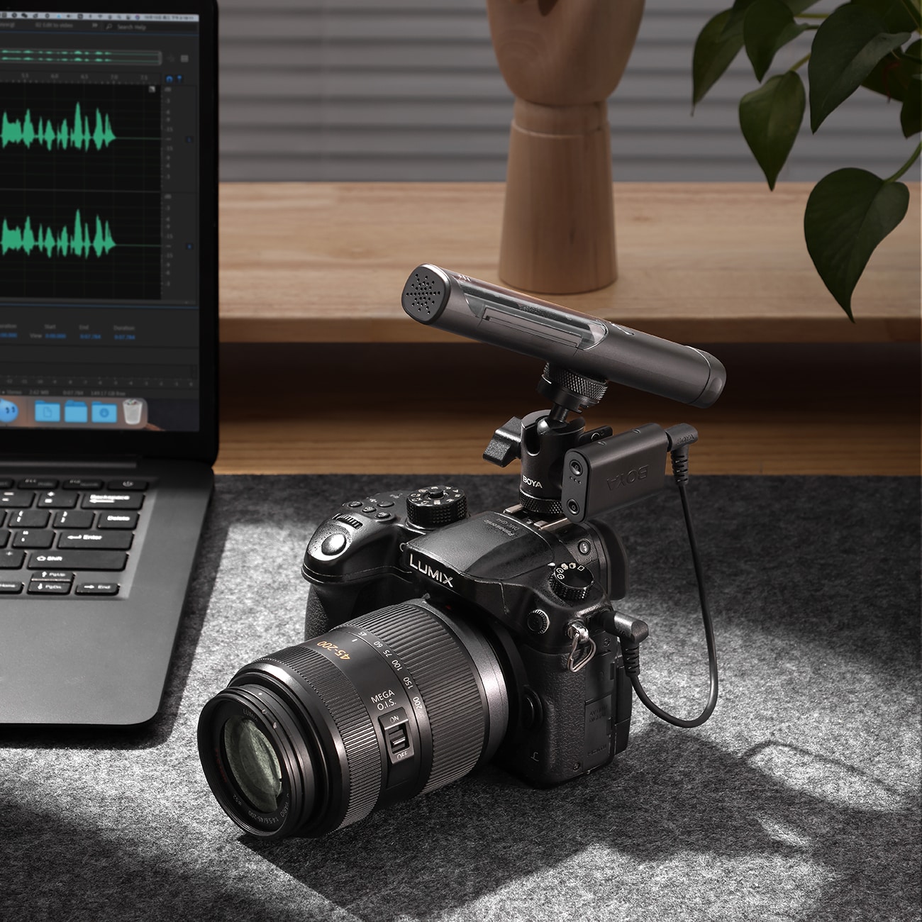 BOYA MAGIC-02 Langaton mikrofoni 2.4GHz USB-C - Musta